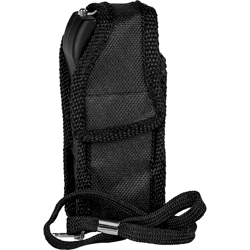 Rechargeable Runt 80,000,000 volt stun gun with flashlight and wrist strap disable pin Black view 6